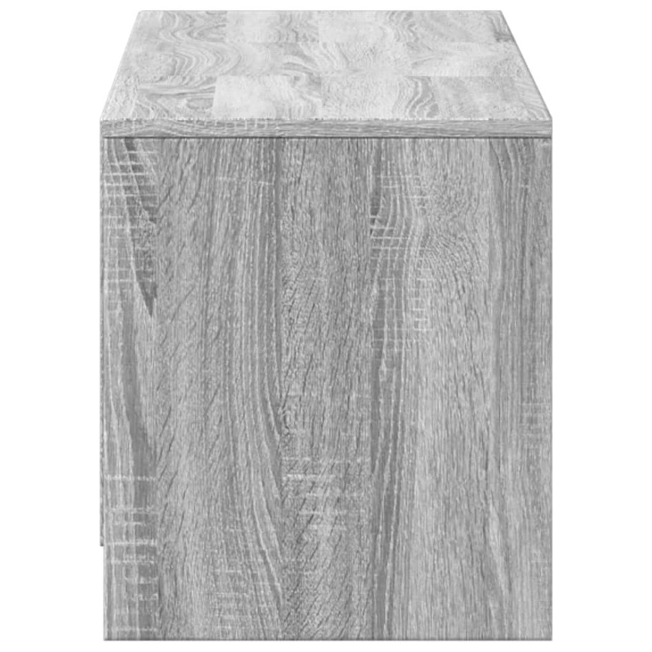 Mueble de TV madera ingeniería gris Sonoma 140x34x40