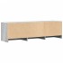 Mueble de TV madera ingeniería gris Sonoma 140x34x40