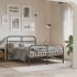 Estructura cama sin colchón con estribo metal negro 137x190
