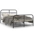 Estructura cama sin colchón con estribo metal negro 137x190