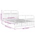 Estructura cama sin colchón con estribo metal negro 137x190