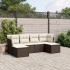 Set sofás de jardín 6 piezas y cojines ratán sintético