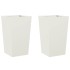 Jardineras 2 uds acero blanca 45x45x75