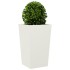 Jardineras 2 uds acero blanca 45x45x75