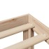 Cama con estantería sin colchón madera maciza de pino