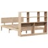 Cama con estantería sin colchón madera maciza de pino
