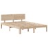 Cama con estantería sin colchón madera maciza de pino