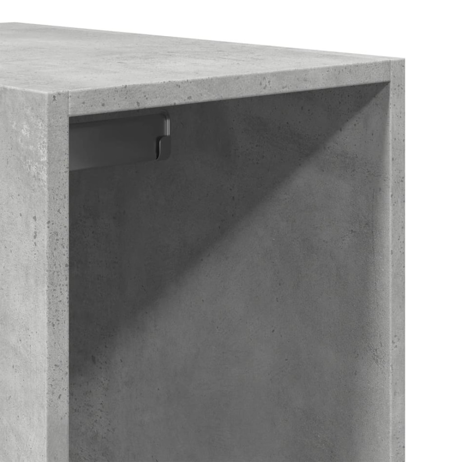 Armario de madera de ingeniería gris hormigón 30x50x200