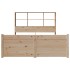 Cama con estantería sin colchón madera maciza de pino