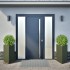 Jardineras triangulares 2 uds acero verde oliva 50x43x75