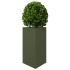 Jardineras triangulares 2 uds acero verde oliva 50x43x75