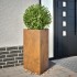 Jardineras triangulares 2 uds acero oxidado 50x43x75