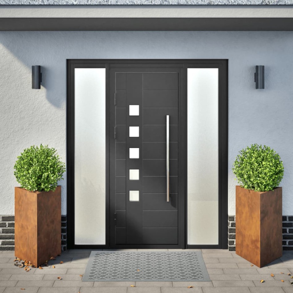 Jardineras triangulares 2 uds acero oxidado 50x43x75