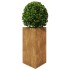 Jardineras triangulares 2 uds acero oxidado 50x43x75