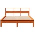 Cama con estantería sin colchón madera maciza marrón