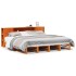 Cama con estantería sin colchón madera maciza marrón 200x200