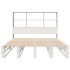 Cama con estantería sin colchón madera maciza blanca 150x200