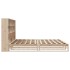 Cama con estantería sin colchón madera maciza 200x200