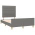 Estructura de cama sin colchón tela gris oscuro 120x200