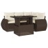 Set comedor de jardín 5 piezas y cojines ratán sintético