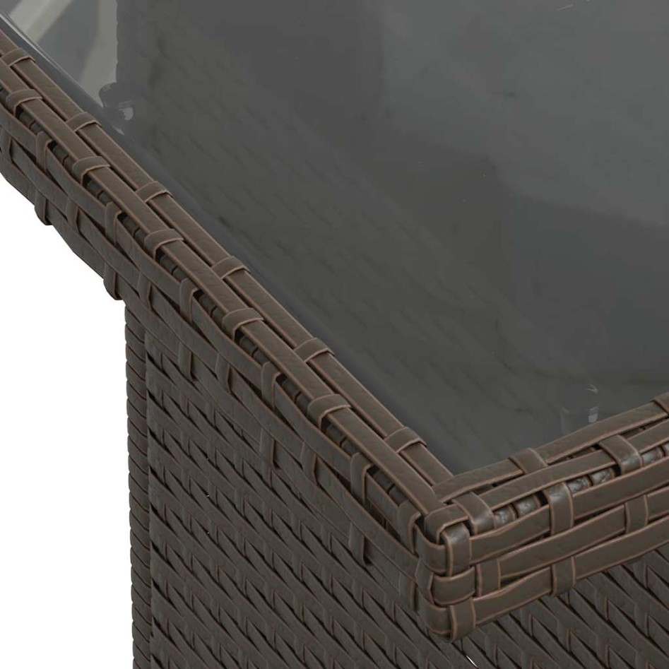 Juego de sofás de jardín 7 piezas con cojines ratán PE