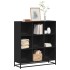 Estantería de madera ingeniería y metal negro 97,5x33x107,5