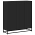 Estantería de madera ingeniería y metal negro 97,5x33x107,5
