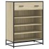 Zapatero de madera y metal roble Sonoma 75x38x97,5