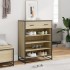Zapatero de madera y metal roble Sonoma 75x38x97,5