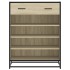 Zapatero de madera y metal roble Sonoma 75x38x97,5