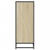 Zapatero de madera y metal roble Sonoma 75x38x97,5