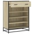 Zapatero de madera y metal roble Sonoma 75x38x97,5