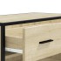 Zapatero de madera y metal roble Sonoma 75x38x97,5