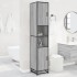 Armario de baño madera y metal gris Sonoma 35x37,5x188,5