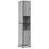 Armario de baño madera y metal gris Sonoma 35x37,5x188,5