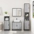 Armario de baño madera y metal gris Sonoma 35x37,5x188,5