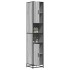 Armario de baño madera y metal gris Sonoma 35x37,5x188,5