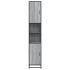 Armario de baño madera y metal gris Sonoma 35x37,5x188,5