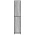 Armario de baño madera y metal gris Sonoma 35x37,5x188,5