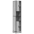 Armario de baño madera y metal gris Sonoma 35x37,5x188,5