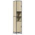 Armario de baño madera y metal roble Sonoma 35x37,5x188,5