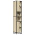 Armario de baño madera y metal roble Sonoma 35x37,5x188,5