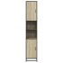 Armario de baño madera y metal roble Sonoma 35x37,5x188,5