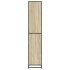Armario de baño madera y metal roble Sonoma 35x37,5x188,5