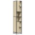 Armario de baño madera y metal roble Sonoma 35x37,5x188,5