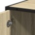 Armario de baño madera y metal roble Sonoma 35x37,5x188,5