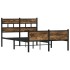 Estructura de cama sin colchón madera roble ahumado 120x190