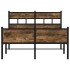 Estructura de cama sin colchón madera roble ahumado 120x190