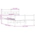 Estructura de cama sin colchón madera roble ahumado 120x190