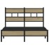 Estructura de cama sin colchón madera roble Sonoma 120x200